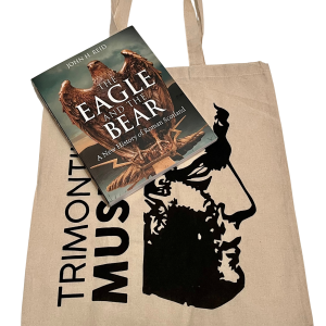 Eagle and the Bear Book, Front Cover, Author John H. Reid, canvas Trimontium tote bag