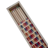 Coloured pencils, wooden box, exclusive colourful Trimontium artwork
