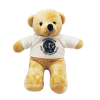 plush light brown teddy bear wearing Trimontium t-shirt