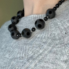 black onyx chunky necklace