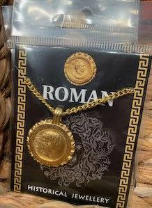 Caesar Gold Coin Pendant Necklace