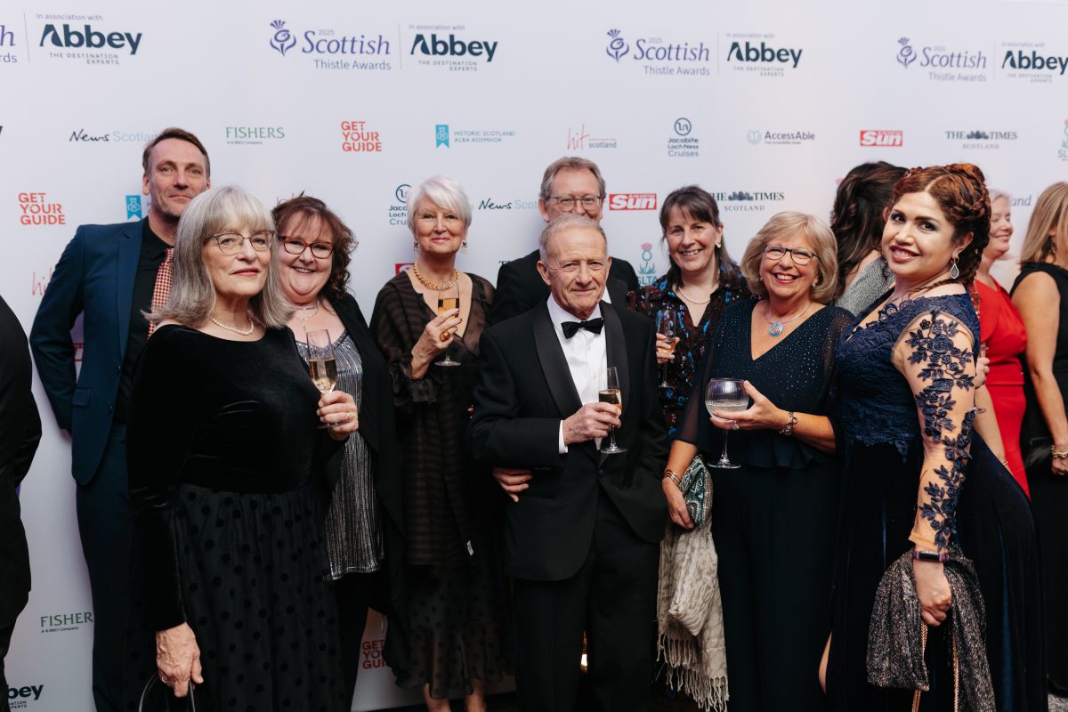 A group of volunteers and staff from the Trimontium Museum